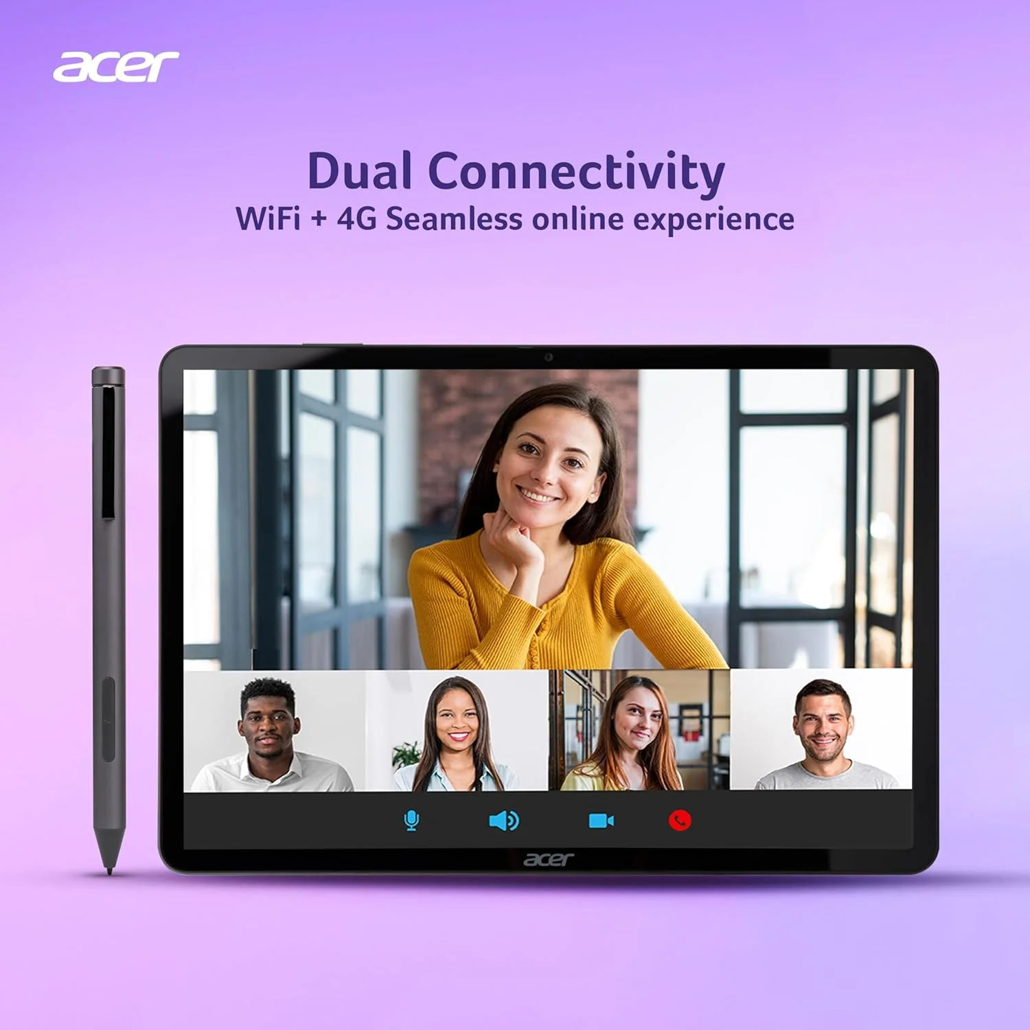 Acer Iconia Tab iM11-12M | 11.45” 60 Hz IPS Display, 450 nits, 8GB RAM + 256GB storage, 16MP Rear + 8MP Front Camera,Fingerprint Reader,Wi-Fi + 4G LTE(Calling), Android 14,BT 5.2, Slim Metal Body,Blue - Image 10