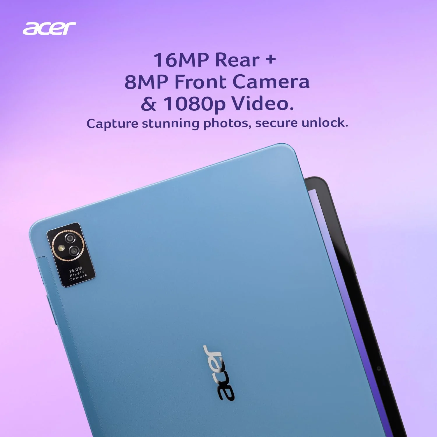 Acer Iconia Tab iM11-12M | 11.45” 60 Hz IPS Display, 450 nits, 8GB RAM + 256GB storage, 16MP Rear + 8MP Front Camera,Fingerprint Reader,Wi-Fi + 4G LTE(Calling), Android 14,BT 5.2, Slim Metal Body,Blue - Image 5