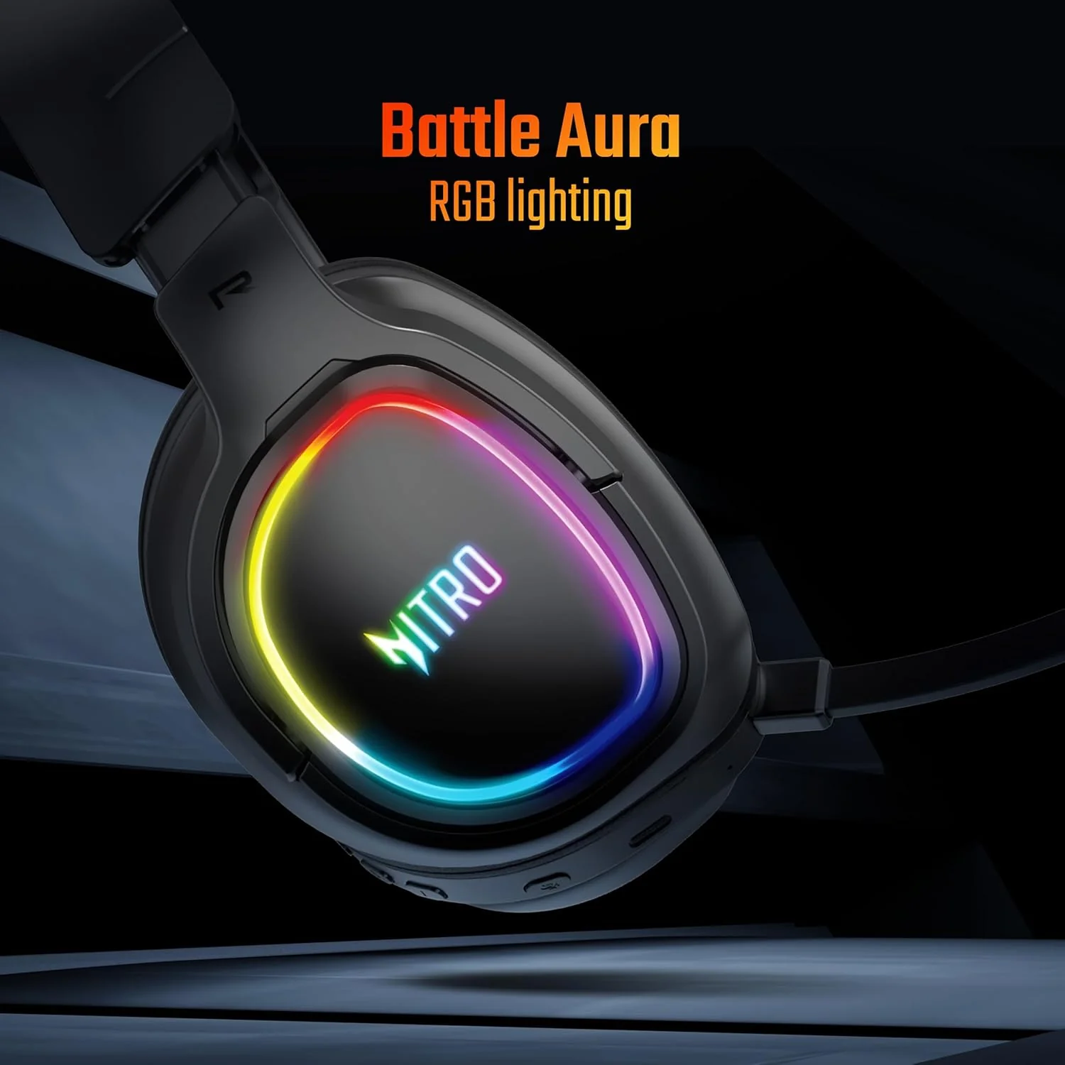 acer Nitro Triple-Mode Gaming Headset | Bluetooth + 2.4GHz USB-C/USB-A Dongle + Wired | 50mm Drivers | 7.1 Virtual Surround | Running RGB | Low Latency <30ms | Flexible LED Mic | Windows/Android/iOS - Image 8