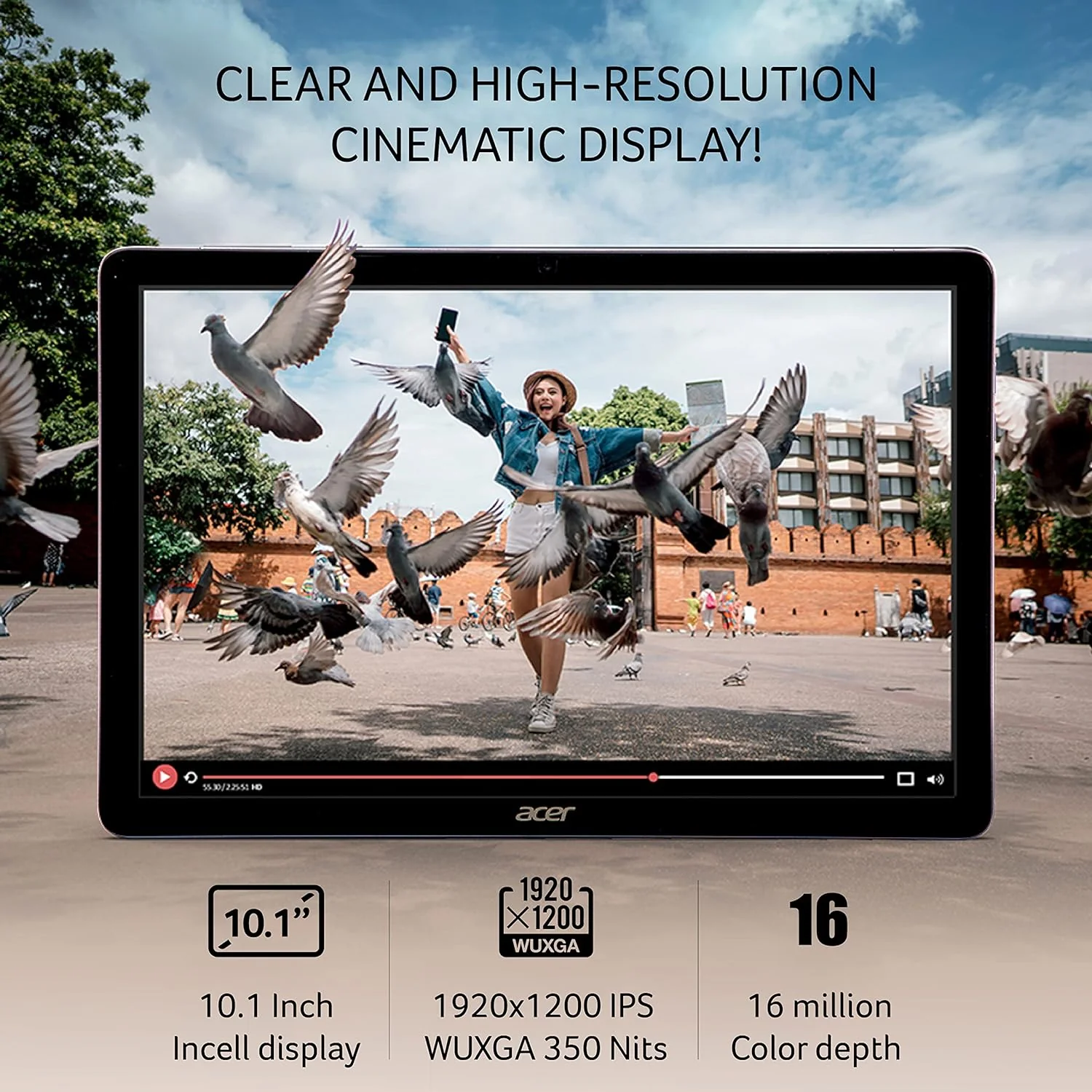 Acer One 10 Tab 10.1 Inch (25.6 cm) with Wi-Fi+4G Full HD Android Tablet (Space Grey) - Image 9
