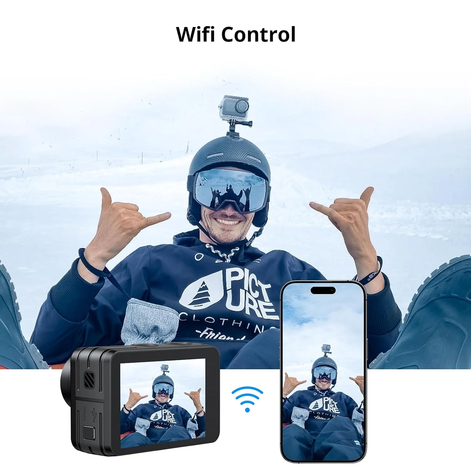AKASO Brave 7 LE 4K30FPS 20MP WiFi Action Camera with Touch Screen Vlog Camera EIS 2.0 Remote Control 131 Feet Underwater Camera with 2X 1350mAh Batteries (USED) - Image 4