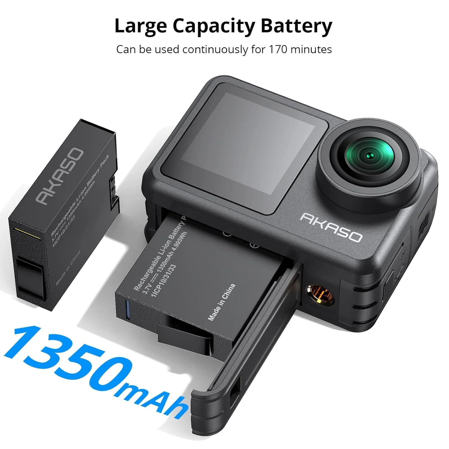 AKASO Brave 7 LE 4K30FPS 20MP WiFi Action Camera with Touch Screen Vlog Camera EIS 2.0 Remote Control 131 Feet Underwater Camera with 2X 1350mAh Batteries (USED) - Image 7