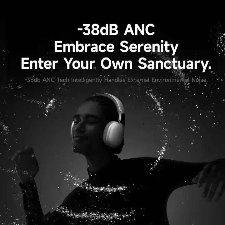 AltaX One Flagship Wireless ANC Over-Ear Headphones with Mic | Industry Leading 80H Battery, 40dB ANC, Titanium Drivers, Spatial Audio, HiFi Lossless Sound, Low Latency, Stereo Bass, Multi-Point Bluetooth Headset - Image 5