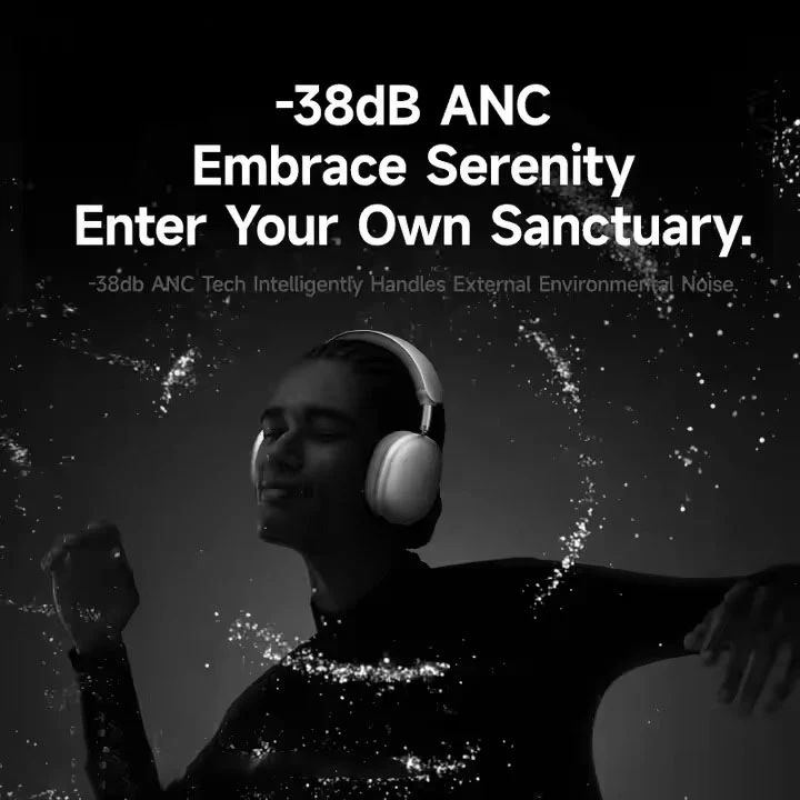 AltaX One Flagship Wireless ANC Over-Ear Headphones with Mic | Industry Leading 80H Battery, 40dB ANC, Titanium Drivers, Spatial Audio, HiFi Lossless Sound, Low Latency, Stereo Bass, Multi-Point Bluetooth Headset - Image 7