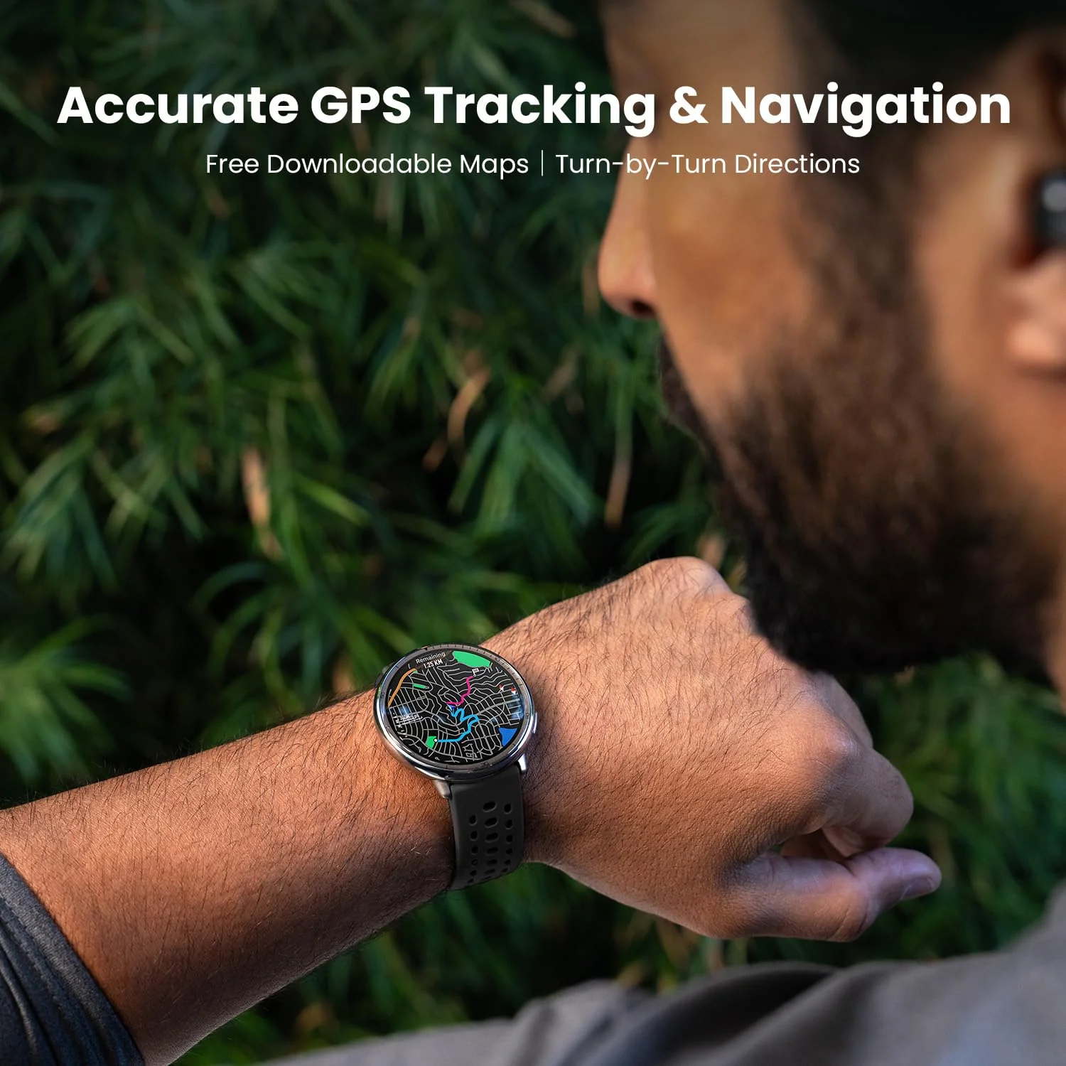 Amazfit Active 2 44mm AMOLED Smart Watch, Built in GPS, 10day Battery, 5ATM Water Resistant, for iOS & Android, Accurate Readings, 2000 Nits Bright, 160+ Sports Mode, Sleep Monitor, Black Silicone (BRAND NEW/SEALED) - Image 5