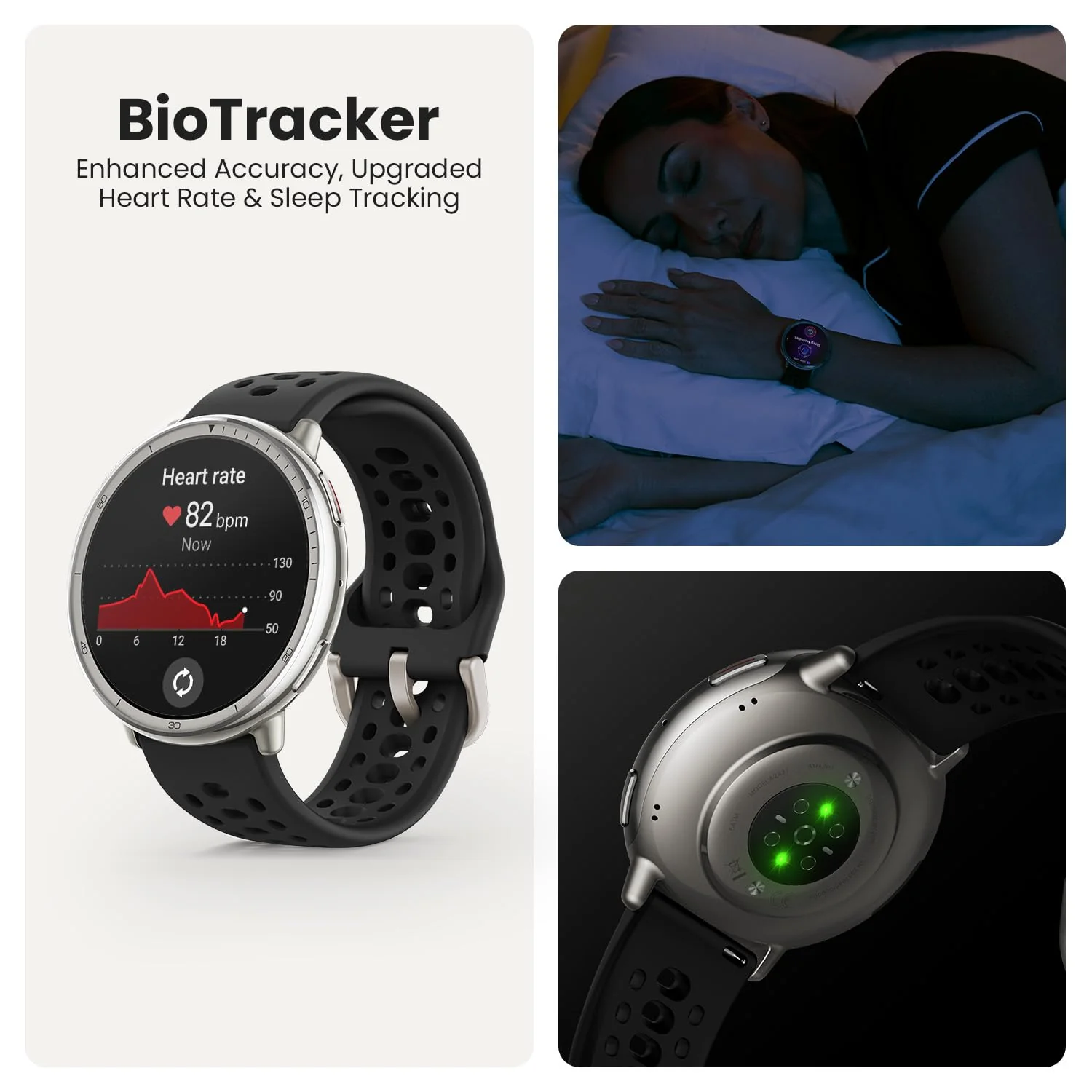 Amazfit Active 2 44mm AMOLED Smart Watch, Built in GPS, 10day Battery, 5ATM Water Resistant, for iOS & Android, Accurate Readings, 2000 Nits Bright, 160+ Sports Mode, Sleep Monitor, Black Silicone (BRAND NEW/SEALED) - Image 6