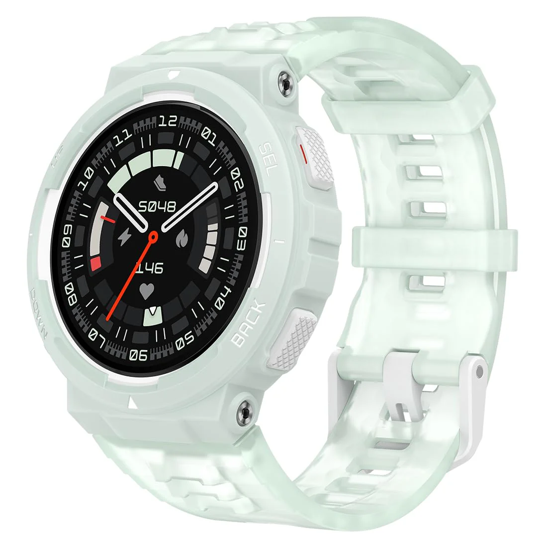 Amazfit Active Edge 46mm Smartwatch, AI Health Coach for Gym, Outdoor Activity & Exercise, Ultra Long 16 Days Battery, 10ATM Water Resistance, Stylish Rugged Design, Android/iOS, GPS (Mint Green)