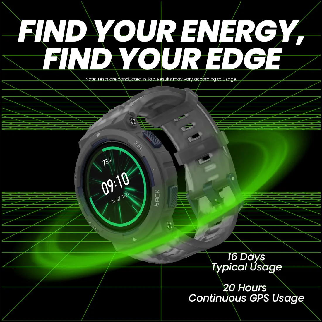 Amazfit Active Edge 46mm Smartwatch, AI Health Coach for Gym, Outdoor Activity & Exercise, Ultra Long 16 Days Battery, 10ATM Water Resistance, Stylish Rugged Design, Android/iOS, GPS (Mint Green) - Image 5