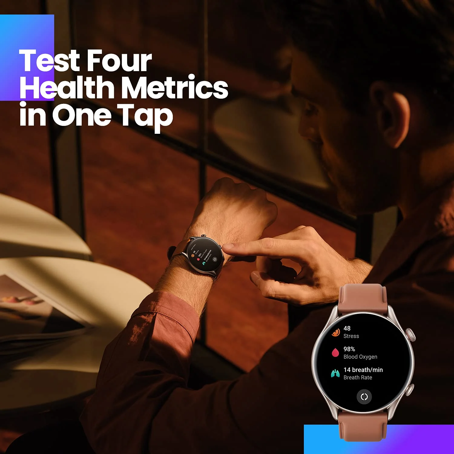 Amazfit GTR 3 Pro Smart Watch with BT Phone Calls, Blood Pressure Monitoring, 1.45 AMOLED Display, 24/7 Heart Rate Tracking, Alexa, GPS, WiFi, 12-Day Battery Life, 150 Sports Modes (Infinite Black) - Image 3