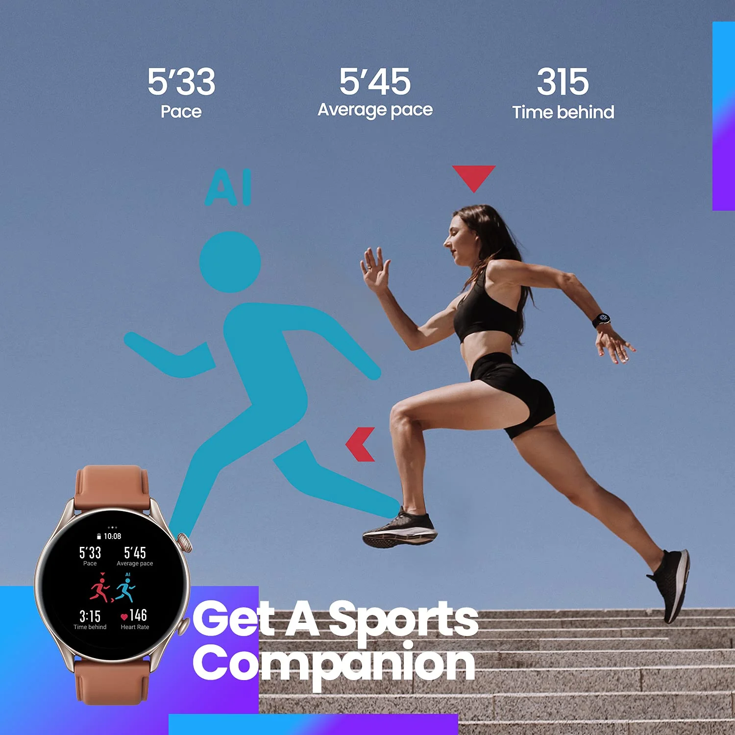Amazfit GTR 3 Pro Smart Watch with BT Phone Calls, Blood Pressure Monitoring, 1.45 AMOLED Display, 24/7 Heart Rate Tracking, Alexa, GPS, WiFi, 12-Day Battery Life, 150 Sports Modes (Infinite Black) - Image 7