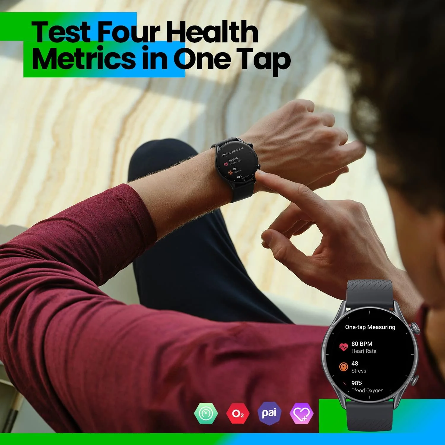 Amazfit GTR 3 Smart Watch with Heart Rate, SpO2, Sleep, Stress, Female Cycle Monitoring, Sports Watch with 150+ Sports Modes, GPS, 5 ATM Waterproof, Alexa Built-in (Graphite Black), Regular - Image 5