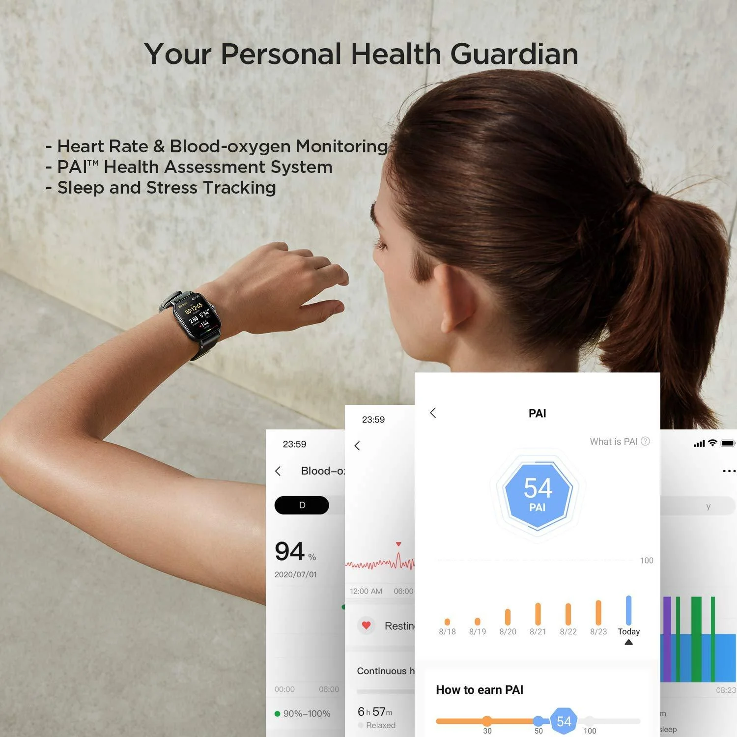 Amazfit GTS 2 (New Version) Smart Watch with Ultra HD AMOLED Display, Built-in Amazon Alexa, Built-in GPS, SpO2 & Stress Monitor, Bluetooth Phone Calls, 3GB Music Storage, 90 Sports Modes - Image 5