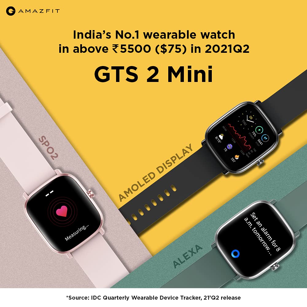 Amazfit GTS2 Mini (New Version) Smart Watch with Always-on AMOLED Display, Alexa Built-in, SpO2, 14 Days' Battery Life - Image 4