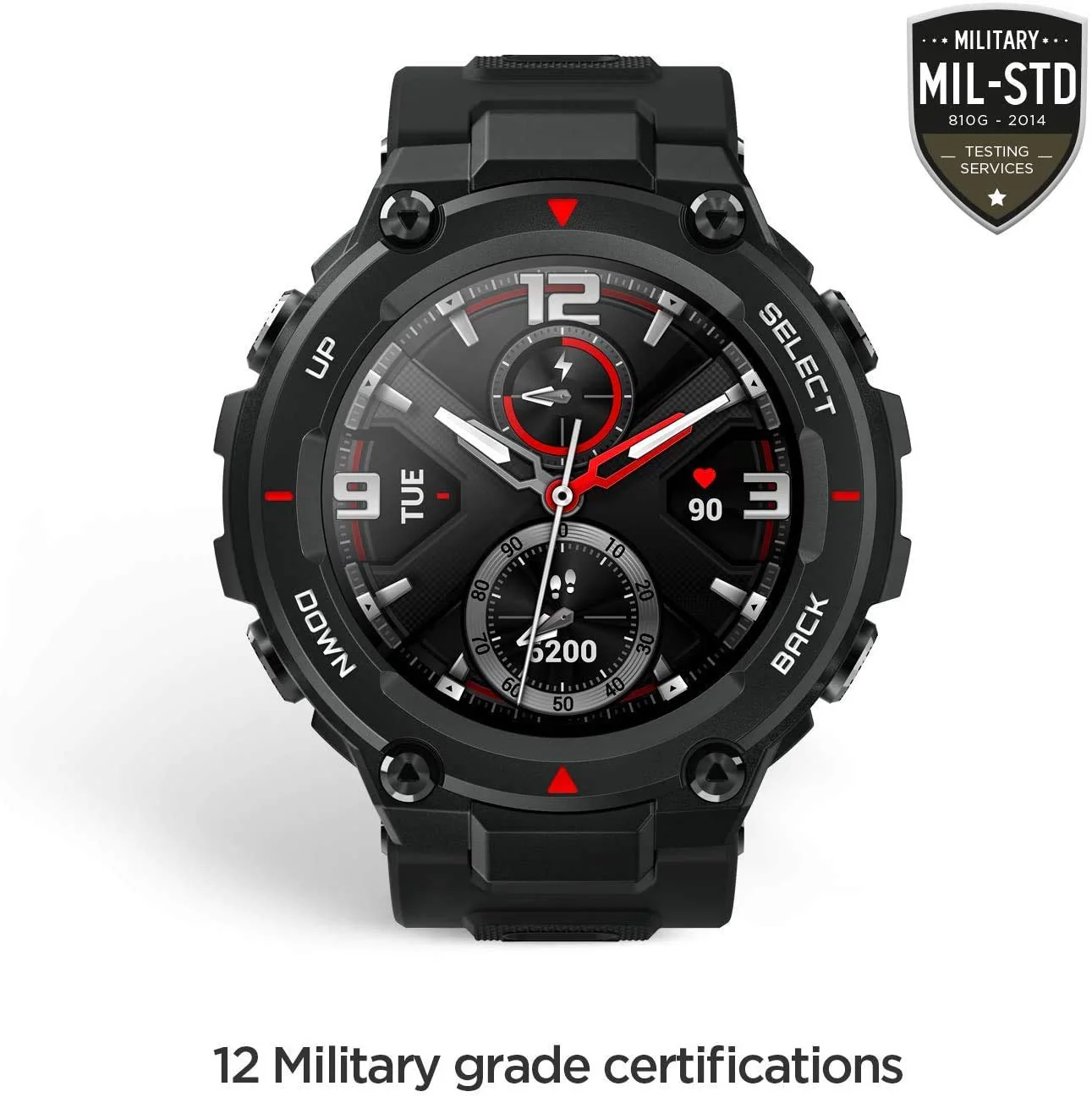 Amazfit Huami T Rex | 20 Days Battery Life, 1.3 inch AMOLED Display, Built-in GPS, 12 Military Certifications, Water Resistance, 14 Sports Modes - Image 3