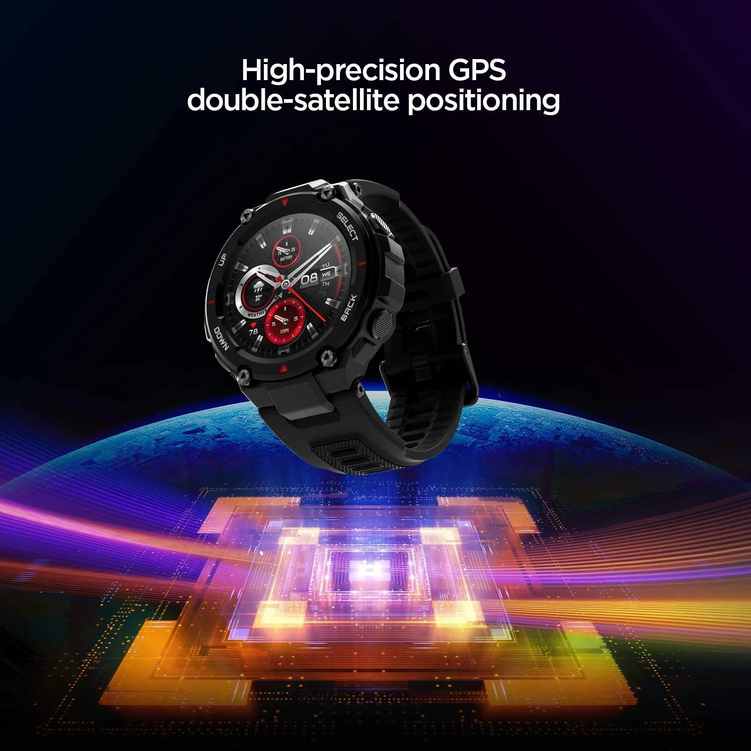 Amazfit Huami T Rex | 20 Days Battery Life, 1.3 inch AMOLED Display, Built-in GPS, 12 Military Certifications, Water Resistance, 14 Sports Modes - Image 4