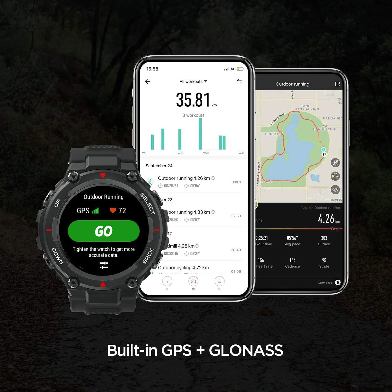Amazfit Huami T Rex | 20 Days Battery Life, 1.3 inch AMOLED Display, Built-in GPS, 12 Military Certifications, Water Resistance, 14 Sports Modes - Image 7