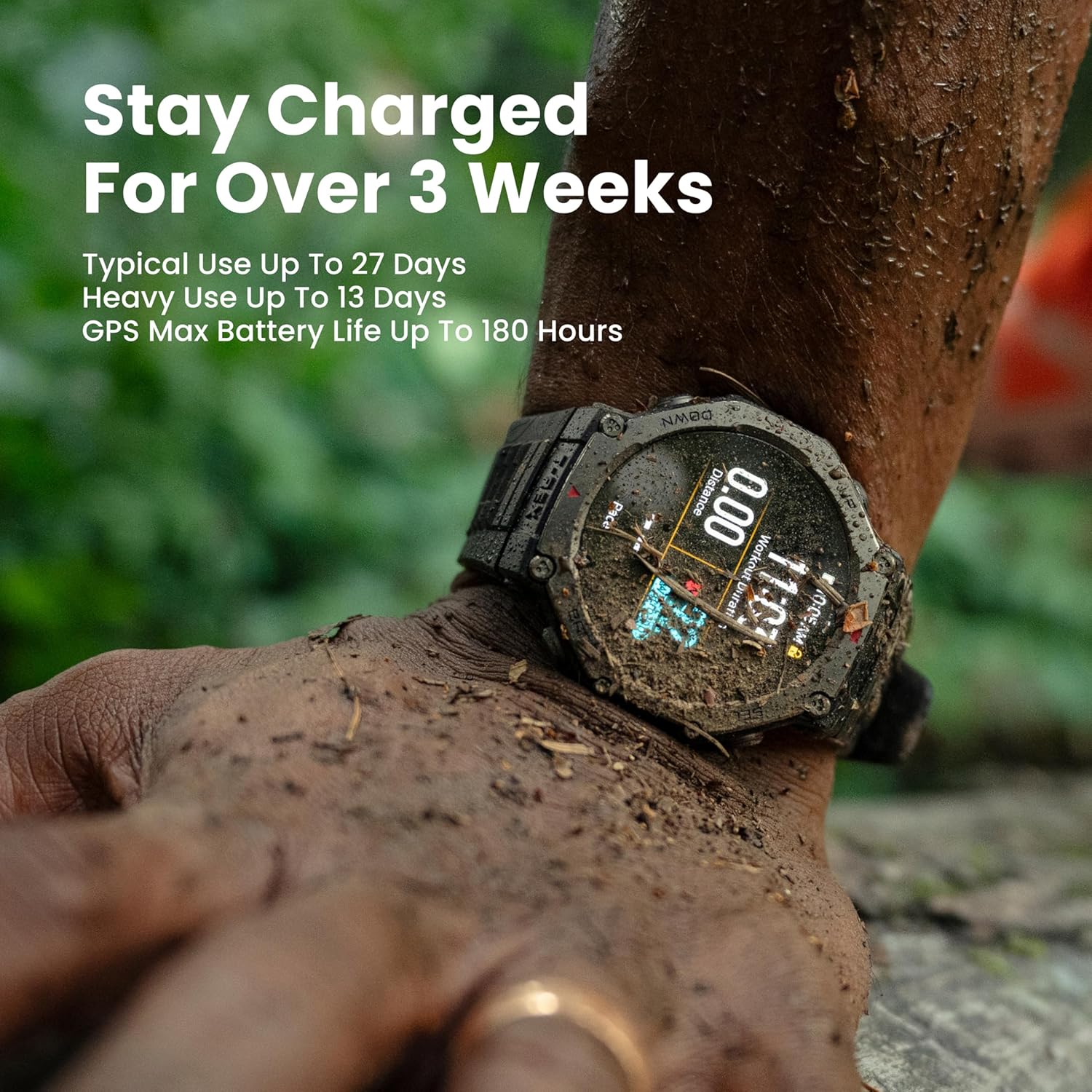 Amazfit T-Rex 3 Outdoor Rugged Military 48mm Smart Watch, Built in GPS, 27 Days Battery Life, Offline Maps, 2000 Nits Brightness, 10 ATM Water Resistance, AI Coach, for iOS & Android (Gray) - Image 2