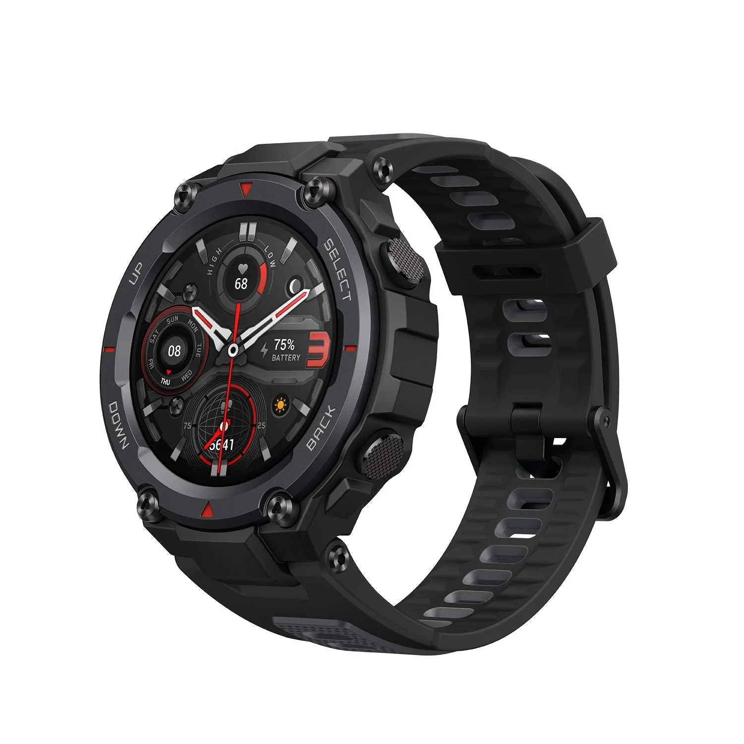 Amazfit T-Rex Pro Smartwatch Fitness Watch with SpO2, Heart Rate, Sleep Monitor, Sports Watch with Over 100 Sports Modes, 10 ATM Waterproof, 18 Day Battery Life, GPS
