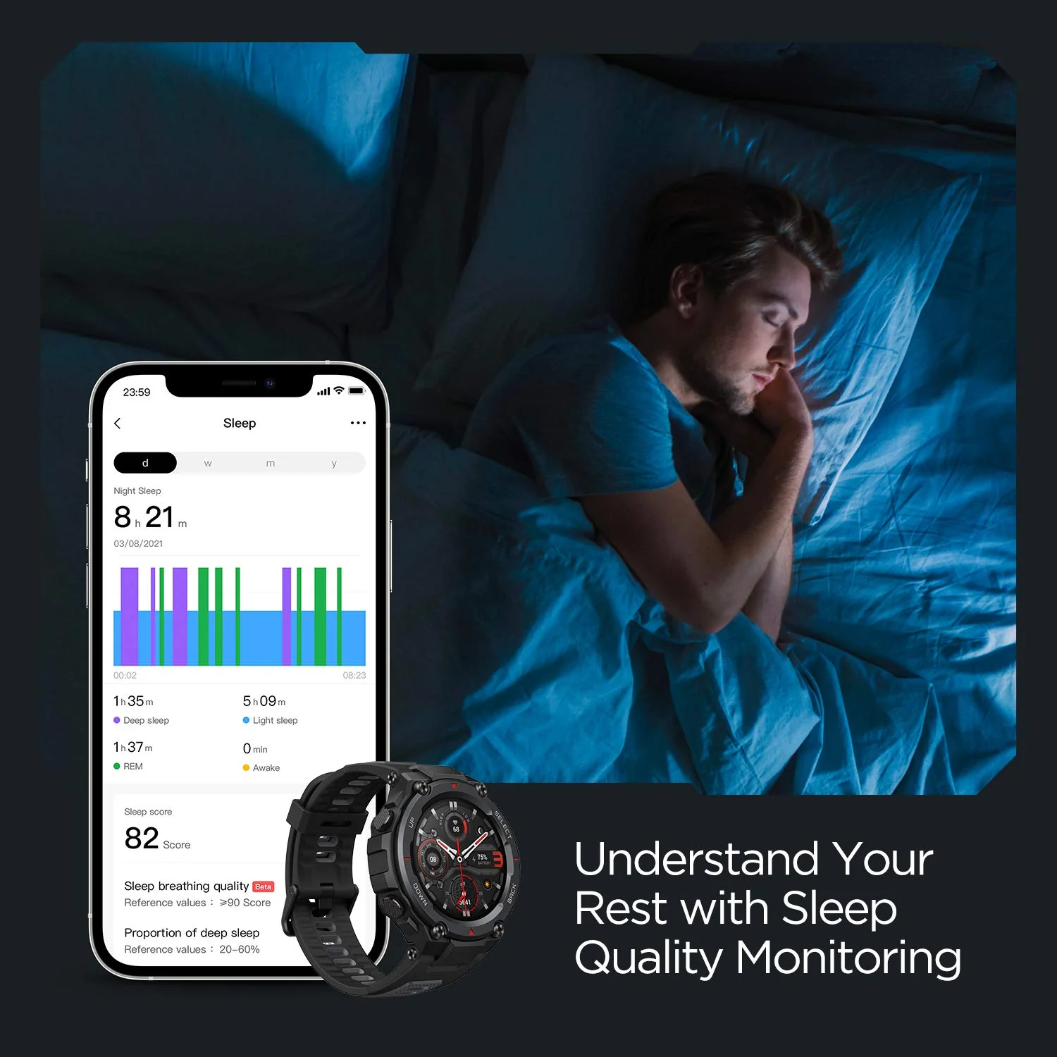 Amazfit T-Rex Pro Smartwatch Fitness Watch with SpO2, Heart Rate, Sleep Monitor, Sports Watch with Over 100 Sports Modes, 10 ATM Waterproof, 18 Day Battery Life, GPS - Image 7