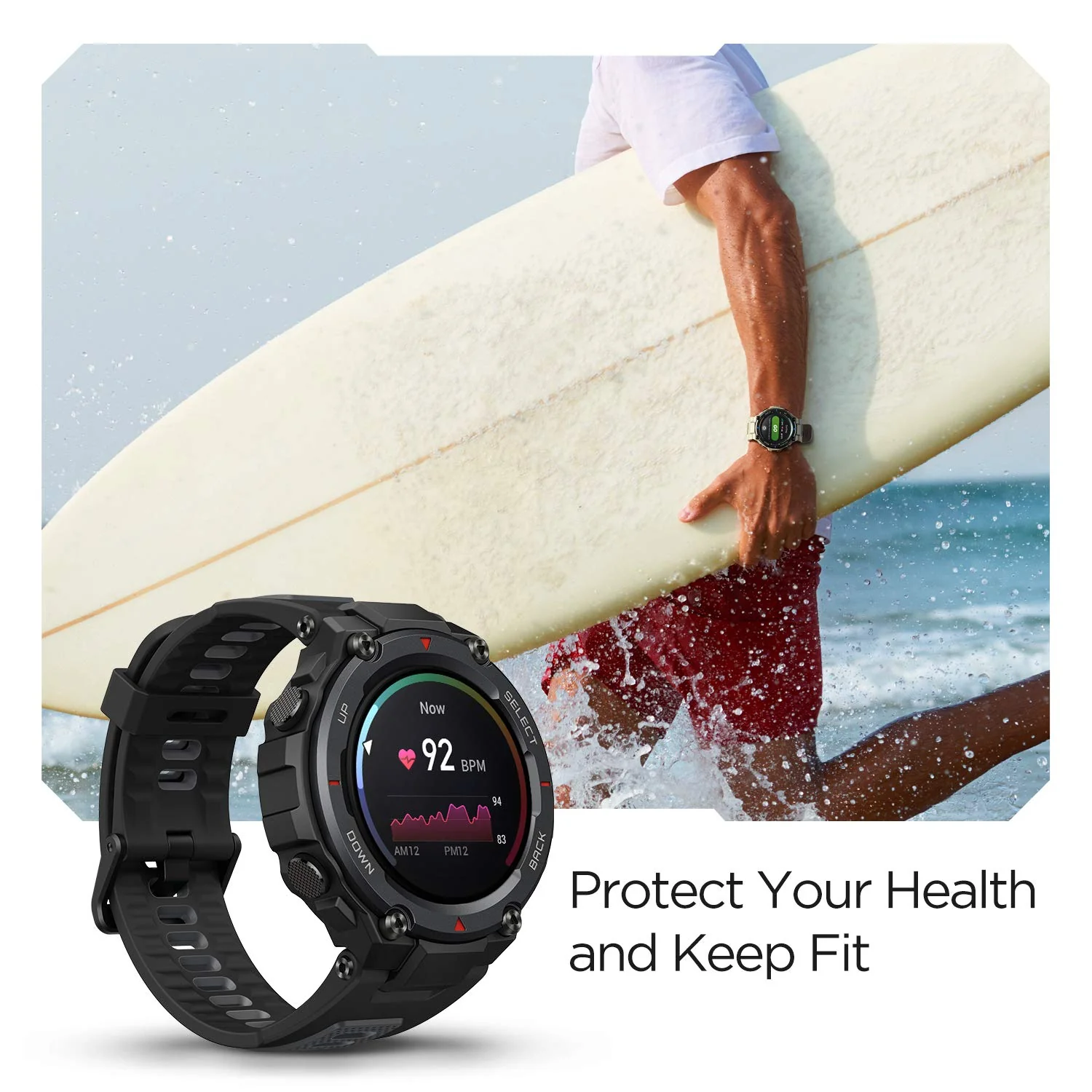 Amazfit T-Rex Pro Smartwatch Fitness Watch with SpO2, Heart Rate, Sleep Monitor, Sports Watch with Over 100 Sports Modes, 10 ATM Waterproof, 18 Day Battery Life, GPS - Image 8