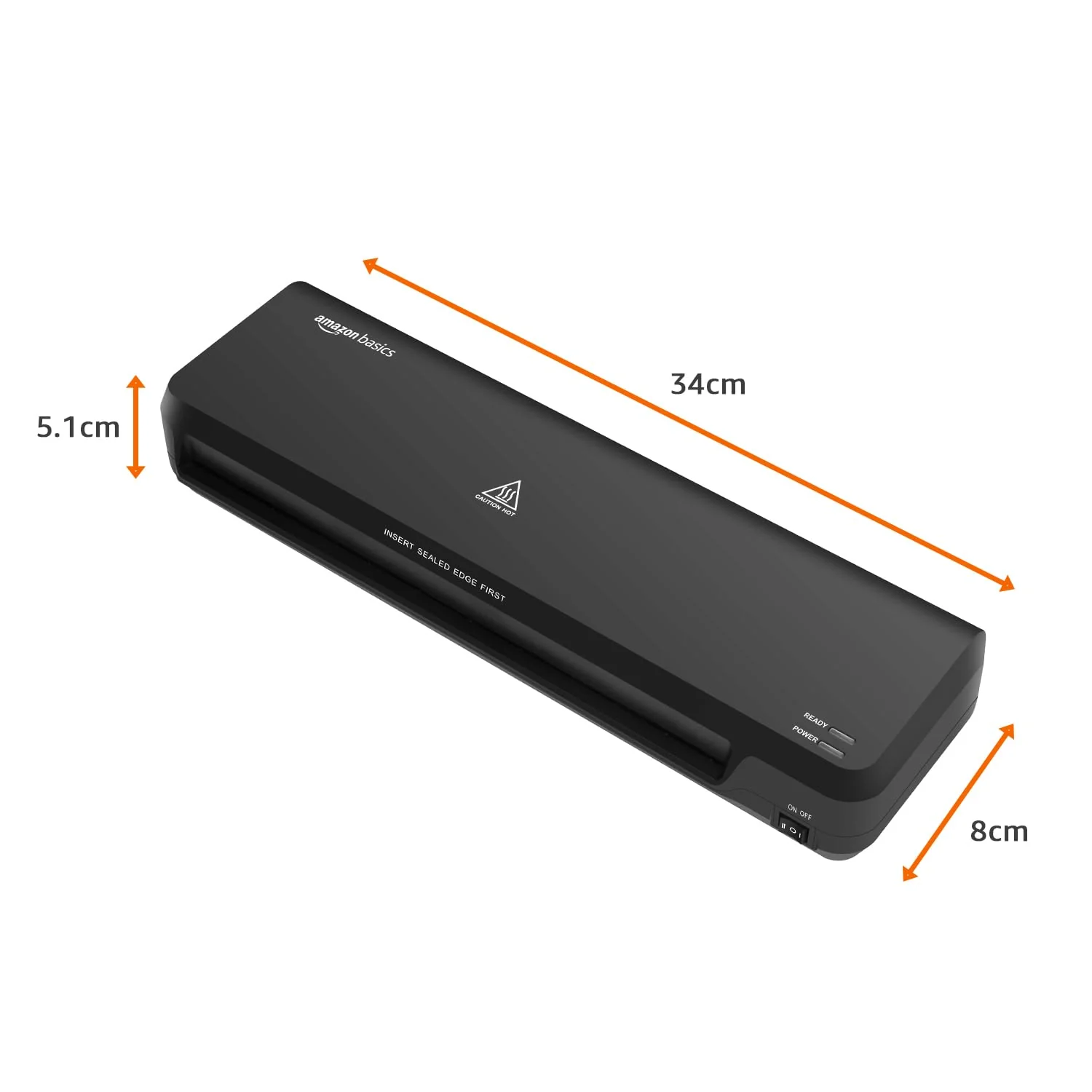 Amazon Basics Hot A4 Thermal Laminating Machine/Laminator A401 | Quick 5-Min Warm-Up | Push Button Pause | Durable Thermostats (100 Cycles) | 26.72 cm/min Speed | for Photos, IDs, Documents (Black) Visit the amazon basics Store - Image 2