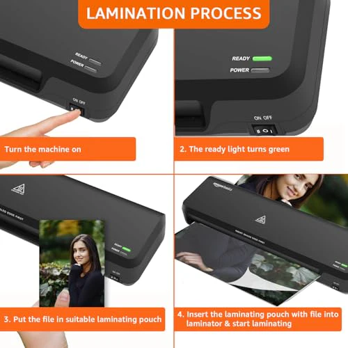 Amazon Basics Hot & Cold A3 Thermal Laminating Machine/Laminator A303 | Fast 2-Min Warm-Up | Slide-Push Button | Durable Thermostats | Dual Light Indicators | for Photos, IDs, Documents, Certificates - Image 7