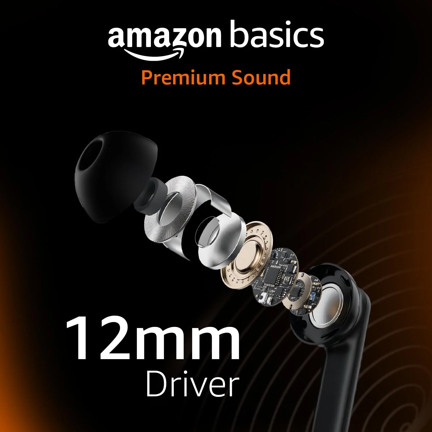 Amazon Basics Pro Series ANC Wireless in Ear Earbuds, Bluetooth 6.0 TWS Earphones with Mic, Active Noise Cancellation, 4 Mics ENC, 55H Playtime, Smart Touch Control, IPX4 Water Resistant (Black) - Image 7