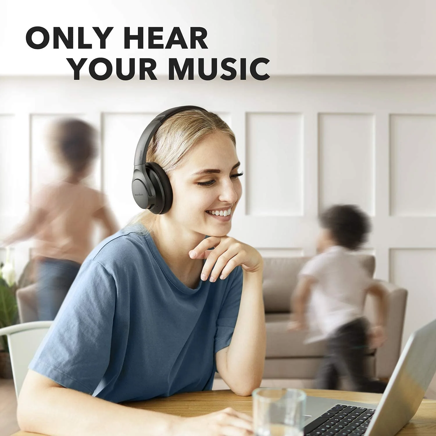 Anker Soundcore Life Q20 Hybrid Active Noise Cancelling Headphones, Wireless Over Ear Bluetooth Headphones, 40H Playtime - Image 3