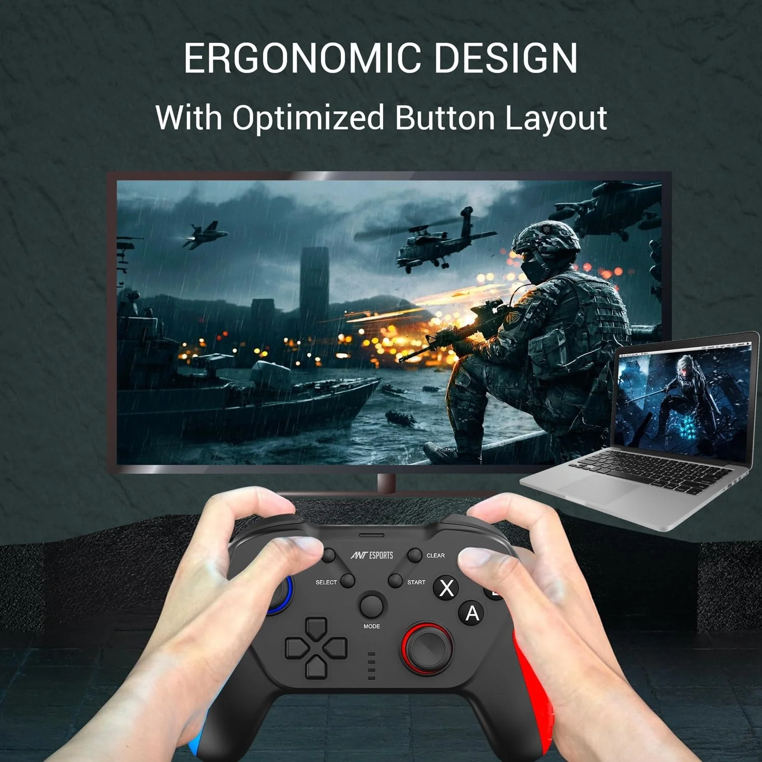 Ant Esports GP110 Wired Gamepad, Compatible for PC & Laptop Computer (Windows 10/8 /7) / PS3 / Android - Image 2