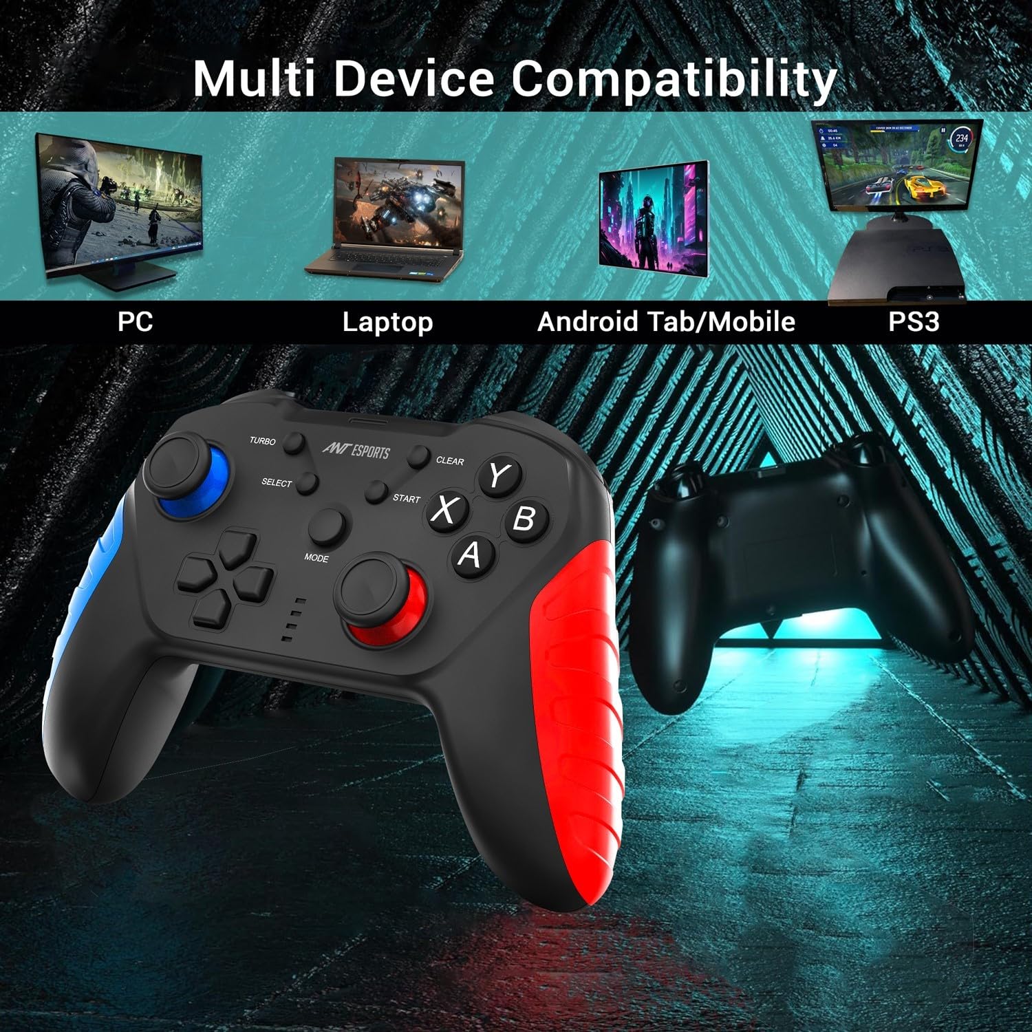 Ant Esports GP310 Wireless Gamepad, Compatible for PC & Laptop (Windows 10/8 /7, Steam) / PS3 / Android - Image 6