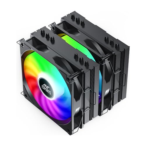 Ant Esports ICE C621 CPU Cooler/CPU Fan with ARGB LED PWM Dual Fans - Black | All Black, Direct Contact Technology & 4 Heat Pipes | Support Intel LGA 1700 / 115X / 1200/1366 & AMD AM5 / AM4 - Image 2