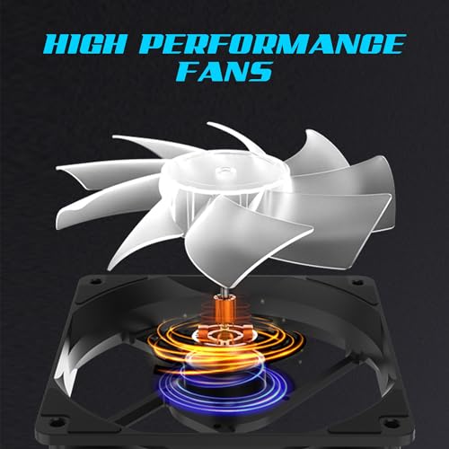 Ant Esports ICE C621 CPU Cooler/CPU Fan with ARGB LED PWM Dual Fans - Black | All Black, Direct Contact Technology & 4 Heat Pipes | Support Intel LGA 1700 / 115X / 1200/1366 & AMD AM5 / AM4 - Image 3