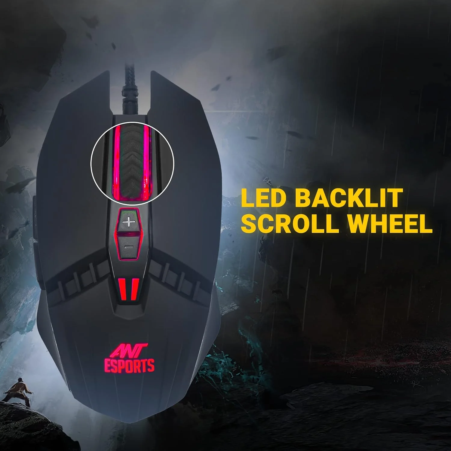 Ant Esports KM500 Wired Gaming Keyboard and Mouse Combo | 19 Anti-Ghosting Keys | Braided Cable with Rubberized Coating | 3200 DPI Optical Sensor | LED Backlit Mouse with Scroll Wheel - Image 5