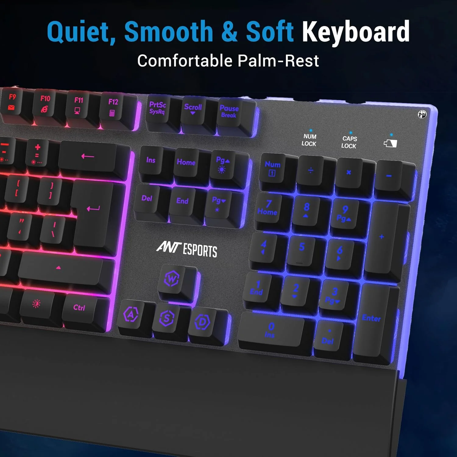 Ant Esports KM500W Pro Wireless Gaming Keyboard Mouse Combo, Rechargeable 104 Key LED Light Up Keyboard Ergonomic Wireless Gaming Mouse, Backlit Mouse Keyboard for Xbox PS5 PS4 PC Laptop - Image 7