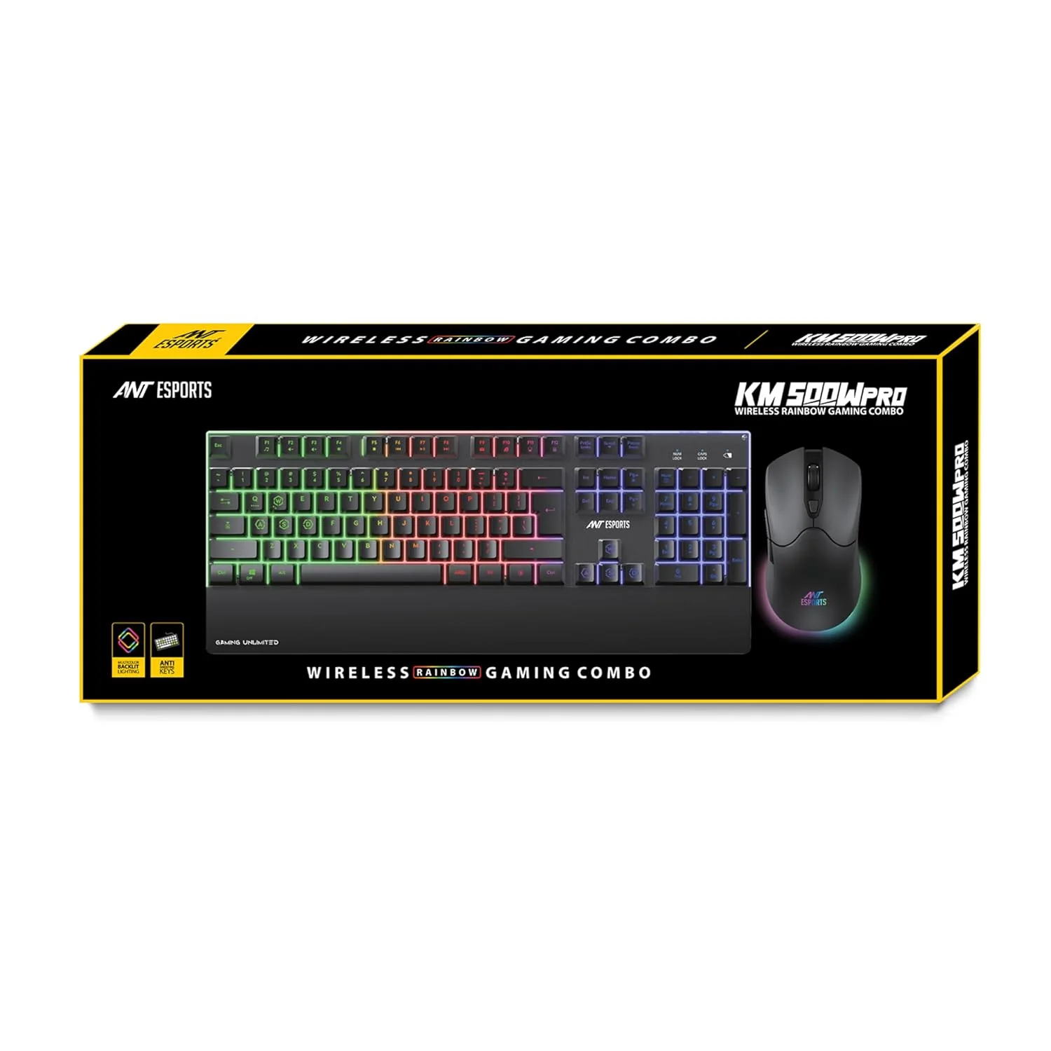 Ant Esports KM500W Pro Wireless Gaming Keyboard Mouse Combo, Rechargeable 104 Key LED Light Up Keyboard Ergonomic Wireless Gaming Mouse, Backlit Mouse Keyboard for Xbox PS5 PS4 PC Laptop - Image 9