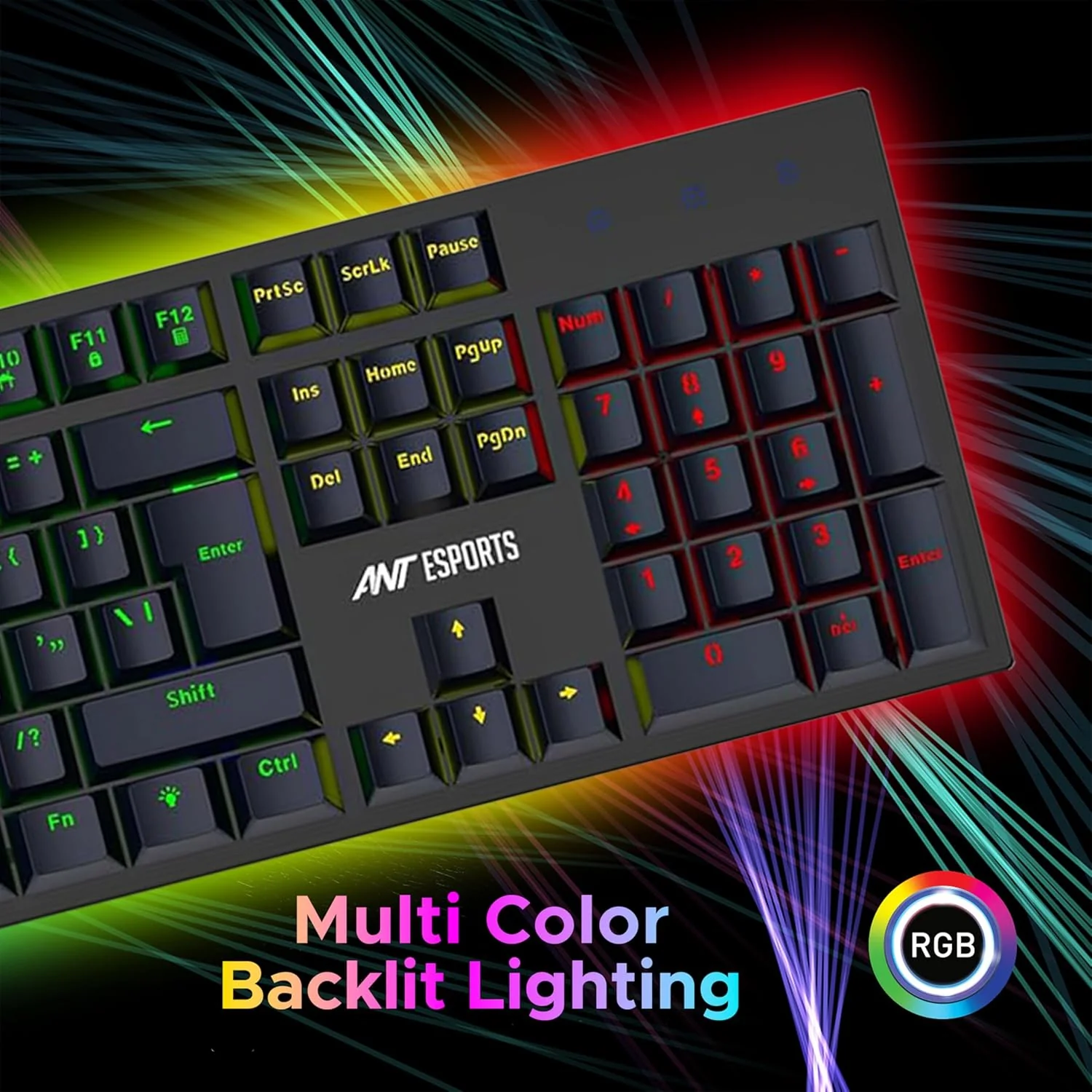 Ant Esports MK3400 V3 Pro Mechanical Pro World of Warship Edition Wired RGB Gaming Keyboard (Black) - Image 4