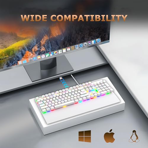 Ant Esports MK4100 RGB Mechanical Gaming Keyboard, Outemu Brown Switches Tactile & Clicky – Chroma RGB – Magnetic Wrist Rest – Double Shot ABS Keycaps, Hot Swappable Switches – Mercury - Image 6
