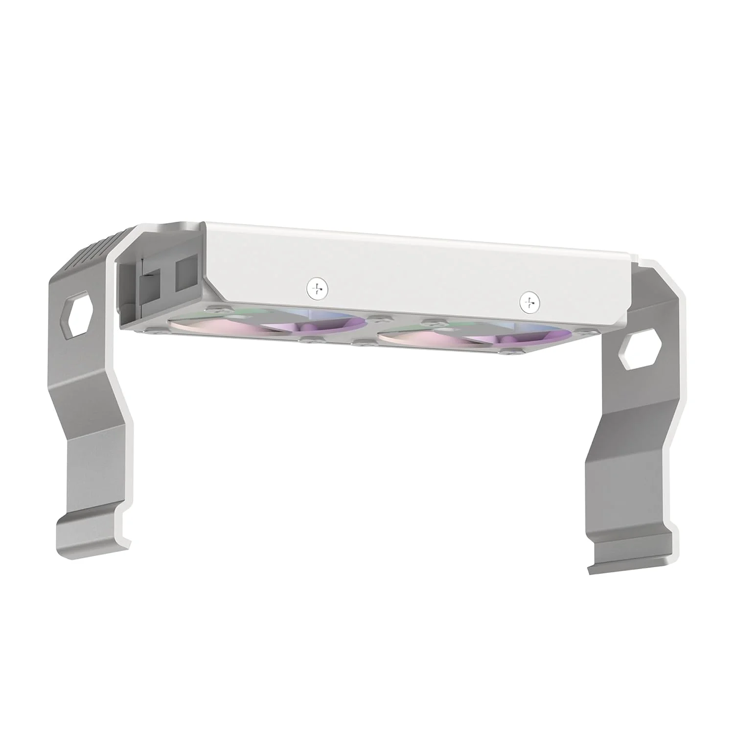 Ant Esports MMR50 RAM Cooler/Radiator Aluminum Heatsink with Dual 50mm 4-Pin PWM & 5V 3-Pin Addressable RGB Cooling Fans for 4 RAM sticks (White) - Image 10