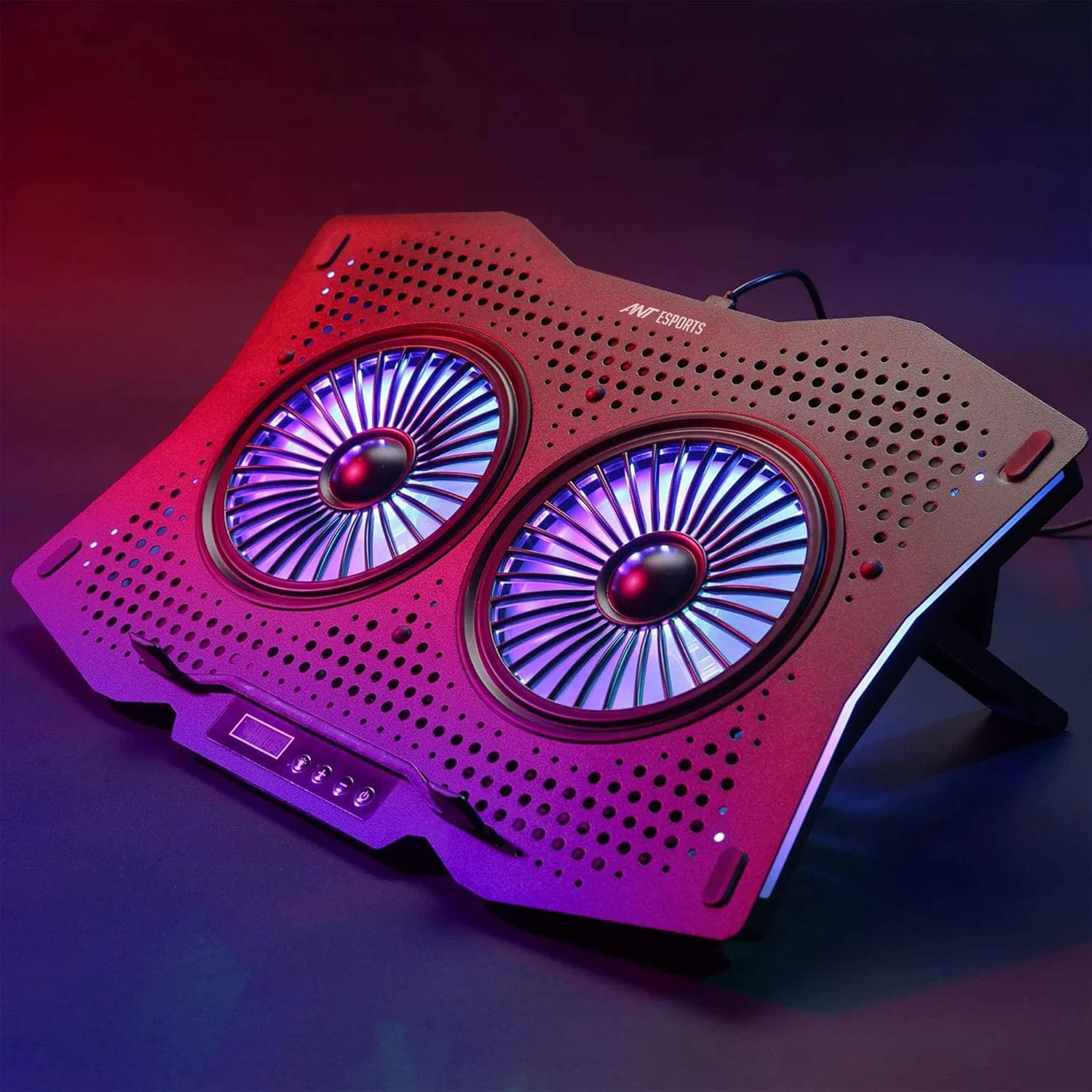 Ant Esports NC280 RGB Gaming Notebook Cooler, 10" - 17" + Gaming Laptop Cooling Pad for PC + USB Powered Fan + Very Stable and Silent + Compatible Mac and PS5/PS4 - New 2022 - Image 3