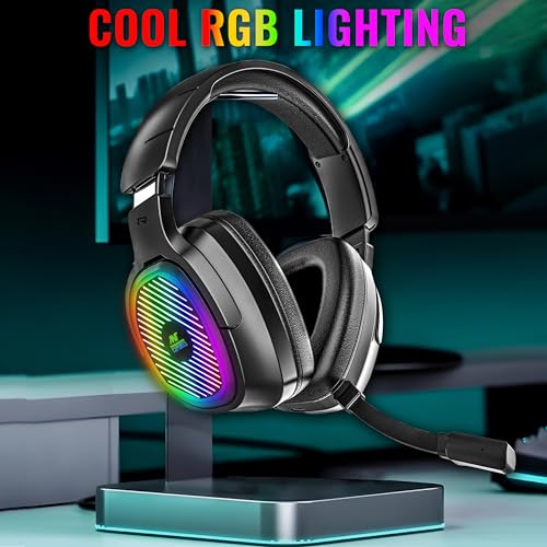 Ant Esports Stealth 10 Wireless Gaming Headset with Noise Cancelling Microphone for PC, PS5, PS4, Mac, 2.4 GHz Wireless & BT 5.4 Gaming Headphones, Cool RGB Lighting, 35Hr Battery, 50mm Drivers-Black - Image 7