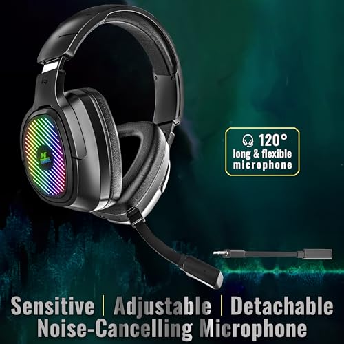 Ant Esports Stealth 10 Wireless Gaming Headset with Noise Cancelling Microphone for PC, PS5, PS4, Mac, 2.4 GHz Wireless & BT 5.4 Gaming Headphones, Cool RGB Lighting, 35Hr Battery, 50mm Drivers-Black - Image 8