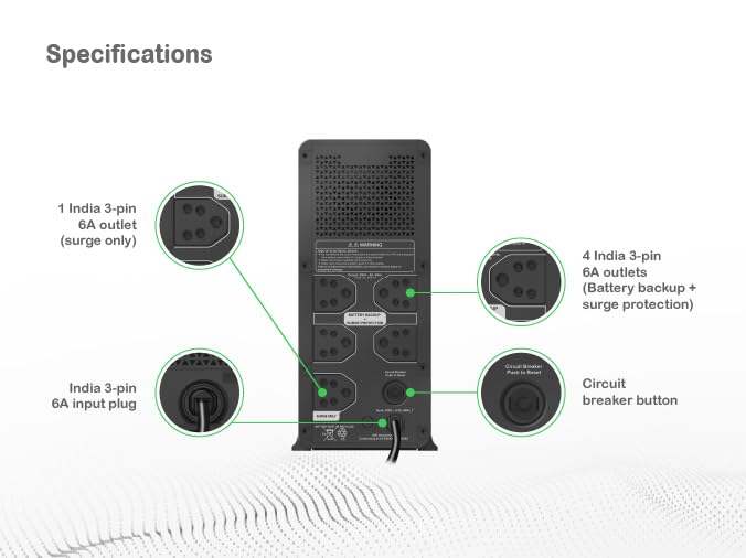 APC Back-UPS BX1100C-IN 1100VA / 660W, 230V, UPS System, An ideal Power Backup & Protection for Home Office, Desktop PC & Home Electronics - Image 6