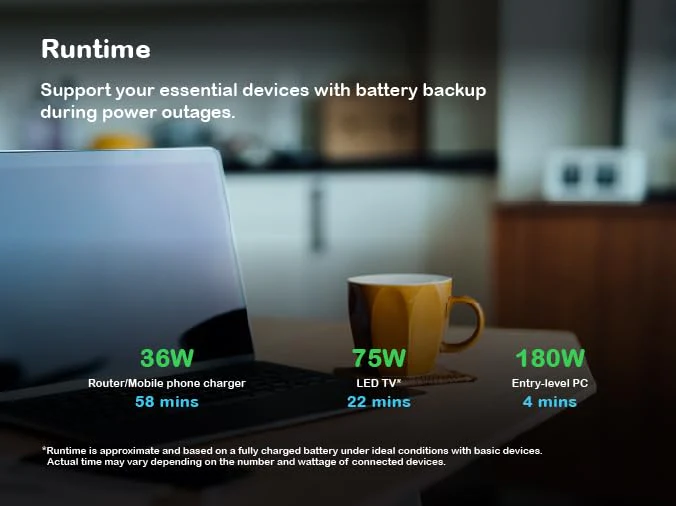APC Back-UPS BX600C-IN 600VA / 360W, 230V, UPS System, an Ideal Power Backup & Protection for Home Office, Desktop PC & Home Electronics - Image 5