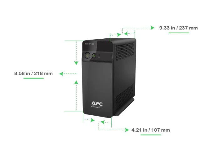 APC Back-UPS BX600C-IN 600VA / 360W, 230V, UPS System, an Ideal Power Backup & Protection for Home Office, Desktop PC & Home Electronics - Image 7