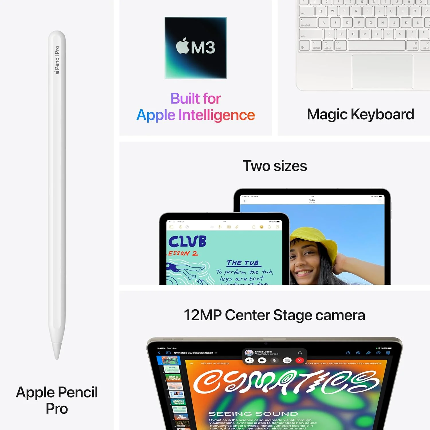 Apple iPad Air 13″ with M3 chip: Built for Apple Intelligence, Liquid Retina Display, 256GB, 12MP Front/Back Camera, Wi-Fi 6E, Touch ID, All-Day Battery Life — Space Grey - Image 4