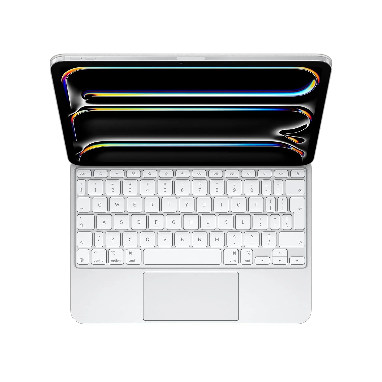 Apple iPad Magic Keyboard Case for iPad Pro 11″ (M4), Great Typing Experience, Built-in trackpad, Function Row, US English — White (MWR03HN/A) - Image 4