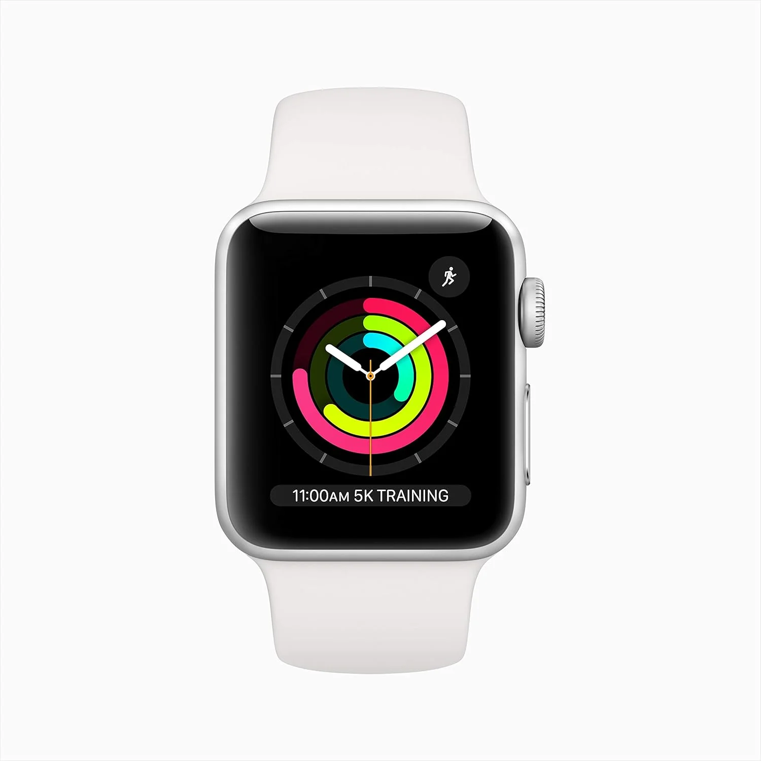 Apple Watch Series 3 (GPS, 38mm) - Silver Aluminium Case with White Sport Band - Image 2