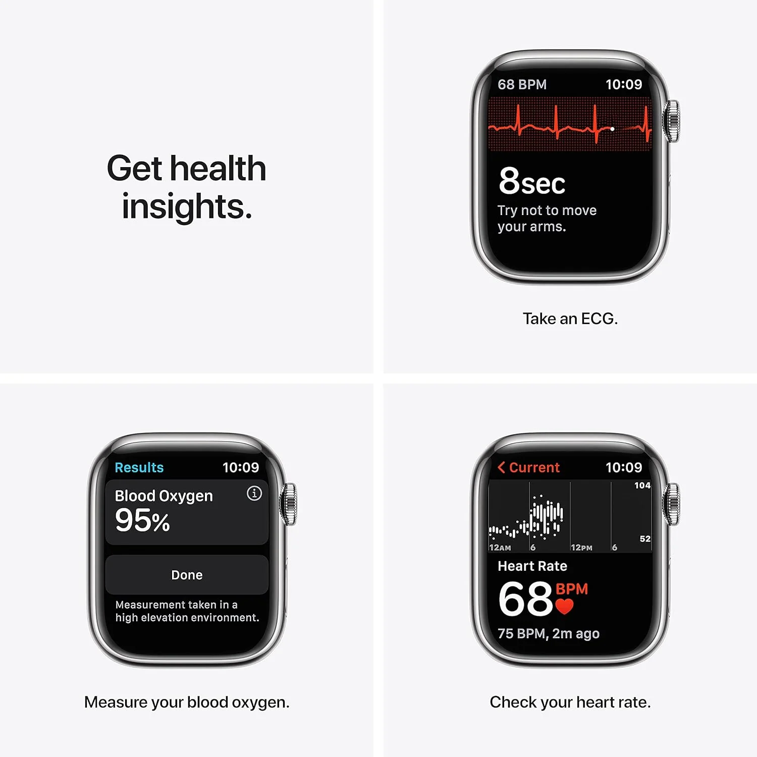 Apple Watch Series 7 (GPS + Cellular, 41mm) - Silver Stainless Steel Case with Silver Milanese Loop - Image 2