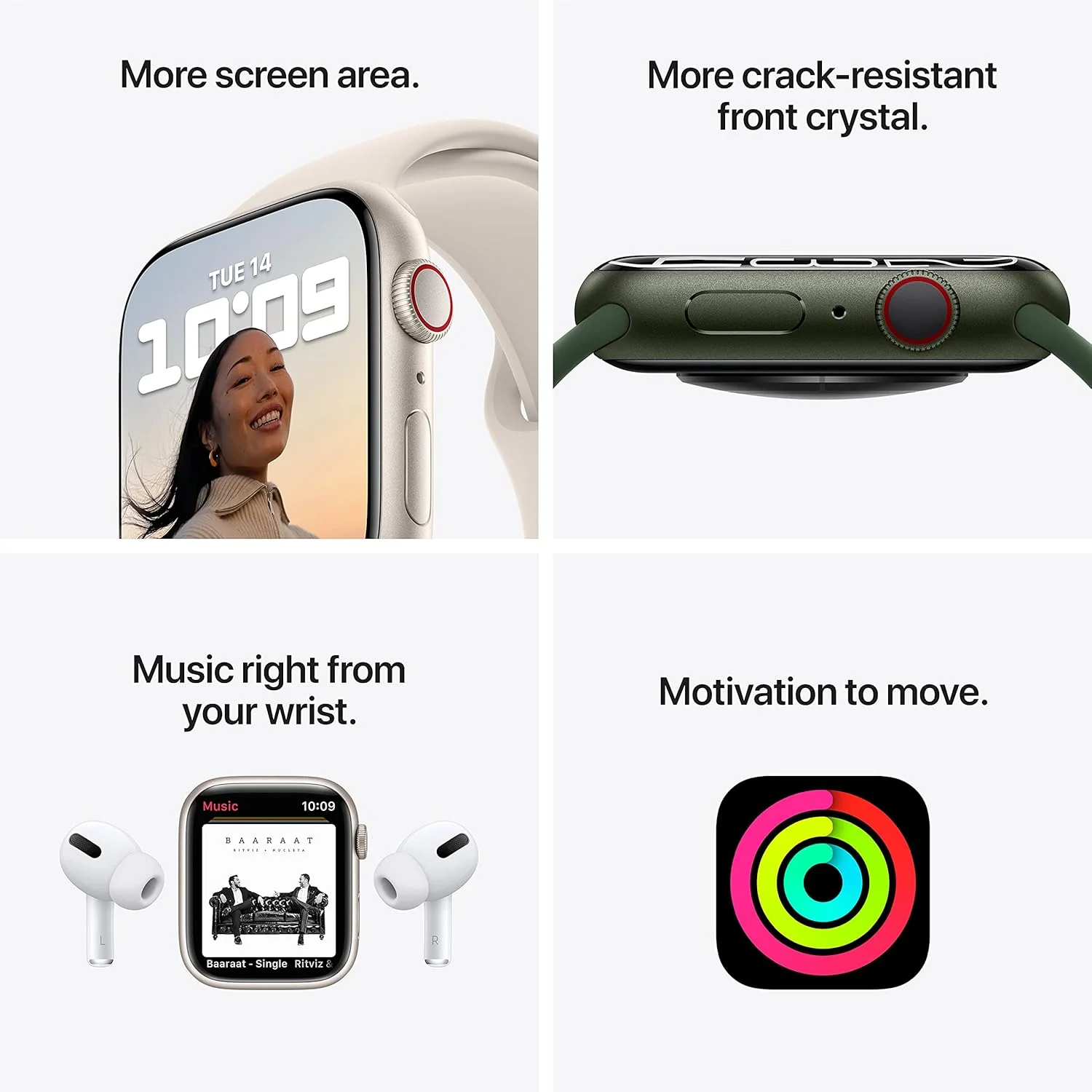 Apple Watch Series 7 (GPS + Cellular, 41mm) - Silver Stainless Steel Case with Silver Milanese Loop - Image 3