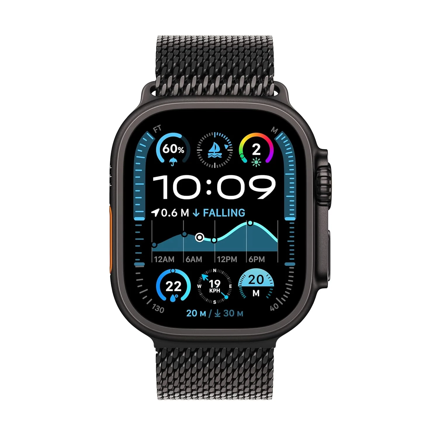 Apple Watch Ultra 2 [GPS + Cellular 49 mm] Smartwatch, Sports Watch with Natural Titanium Case with White Ocean Band - M/L. Fitness Tracker, Precision GPS, Action Button, Carbon Neutral - Image 2